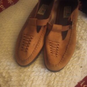 Womens Tan Leather Loafers